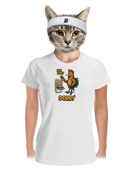 Som dobrý dámske športové tričko White