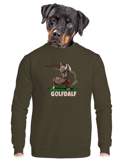 Golfdalf unisex mikina bez kapucne Urban Khaki