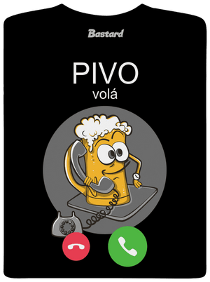 Pívo volá pánske dlhý rukáv Black