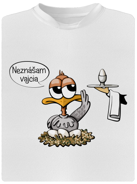 Neznášam vajcia pánske športové tričko White