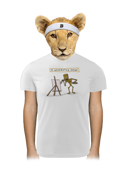 AI generated image detské športové tričko White