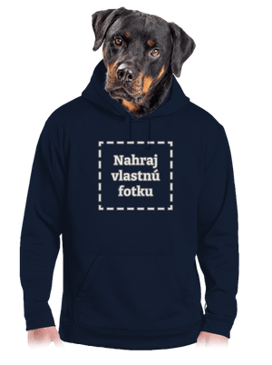 Vlastná potlač pánska mikina klokanka Navy