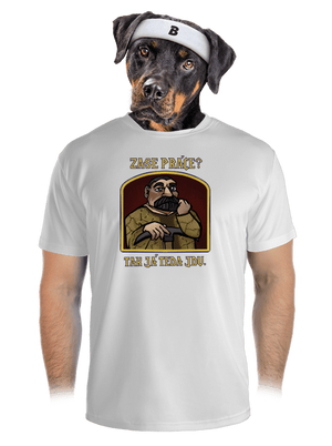 Zase práce? pánske športové tričko White