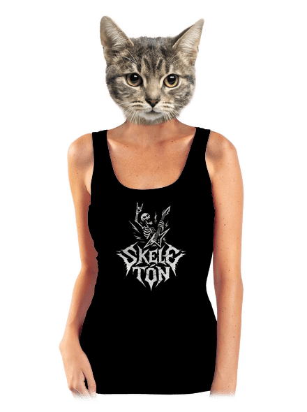 Skeletón dámske tielko klasické Black