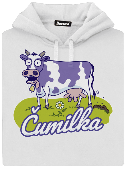 Čumilka dámska mikina klokanka White