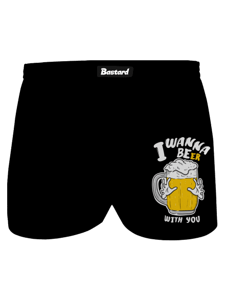 I wanna beer pánske trenky Black
