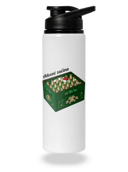 Advent začína flaša na vodu White