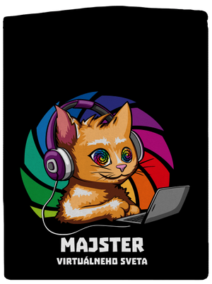 Majster virtuálneho sveta pánska mikina na zips Black