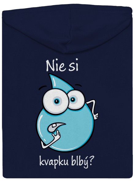 Nie si kvapku blbý pánska mikina na zips Navy