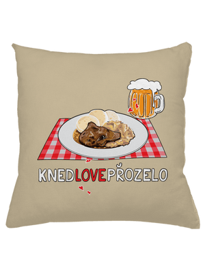 Knedlo vepřo zelo vankúš Beige