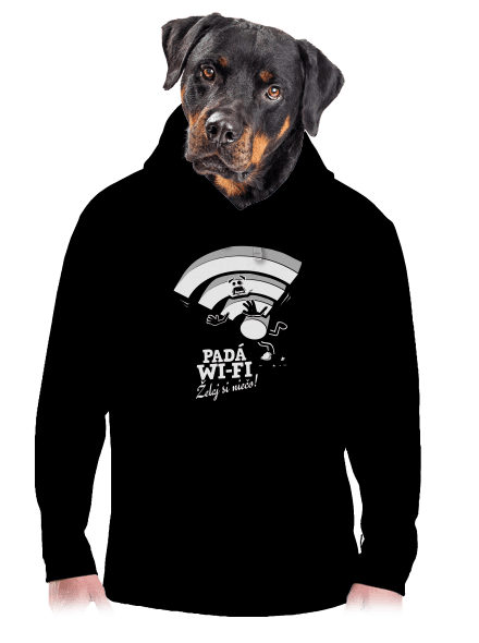 Padá wi-fi pánska mikina klokanka Black