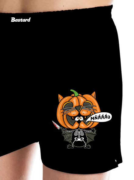 Halloweenská kočička pánske trenky Black