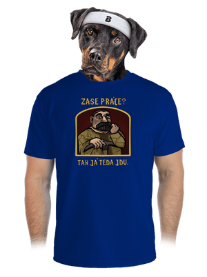 Zase práce? pánske športové tričko Royal Blue Mal