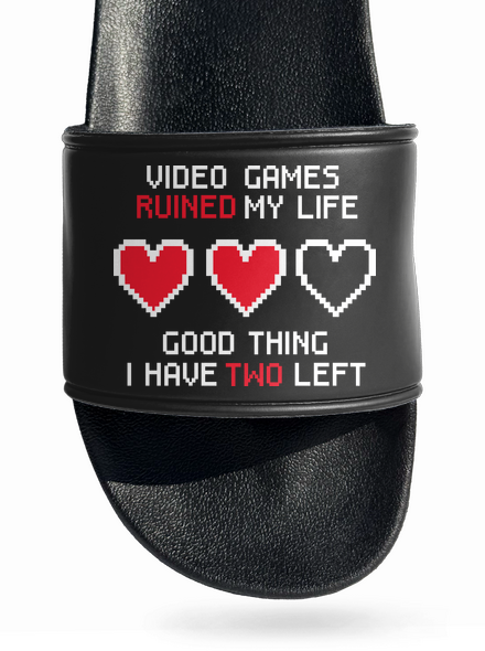 Video games šľapky Black