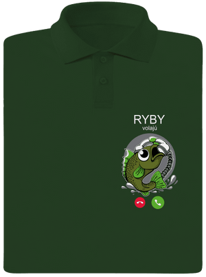 Ryby volají pánska polokošeľa Bottle Green Mal