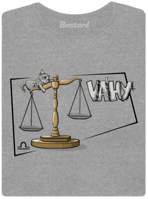 Mačací horoskop: Váhy dámske tričko Dark Gray Melange