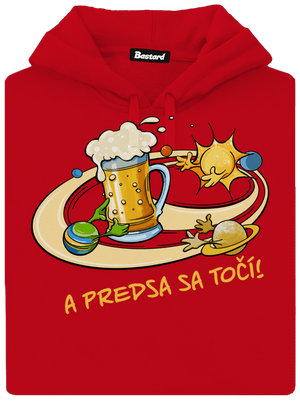 A predsa sa točí! pánska mikina klokanka Red