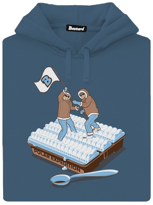 Polárna expedícia dámska mikina klokanka Denim