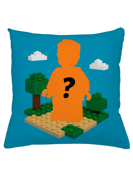 Lego z vlastnej fotky vankúš Blue Turquoise
