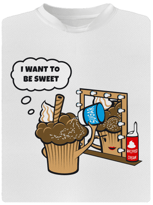 Sweet muffin detské športové tričko White