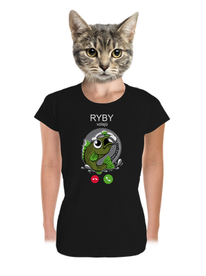 Ryby volají dámske tričko prémium Black