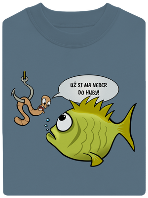 Ryba a dážďovka unisex mikina bez kapucne Nordic Blue