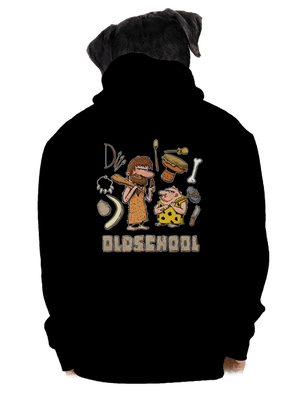 Oldschool pánska mikina na zips Black