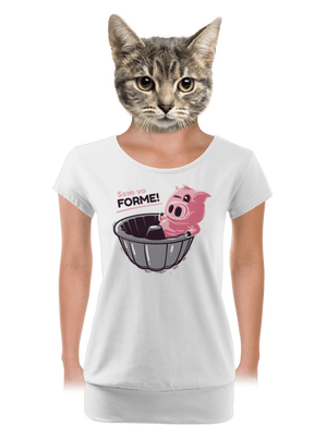 Vo forme dámske tričko s lemom White