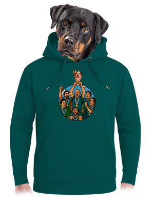 Pohár unisex mikina premium Emerald Green