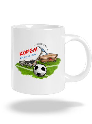 Kopem za svoj tím veľký hrnček White