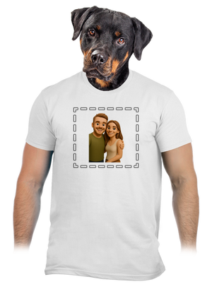 3D plastelína z vlastnej fotky pánske tričko White