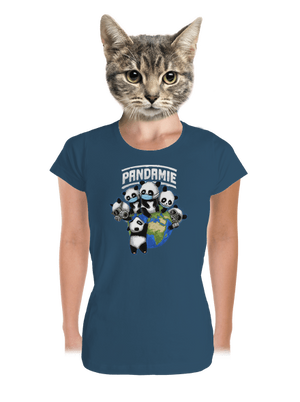 Pandamie dámske tričko prémium Petrol Blue