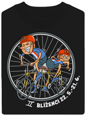 Cyklistický horoskop: Blíženci unisex mikina bez kapucne Black