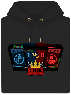 Príroda vs. človek unisex mikina premium Dark Black