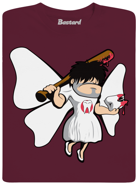 Zúbková víla detské tričko Burgundy