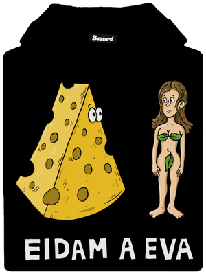 Eidam a Eva pánska mikina klokanka Black