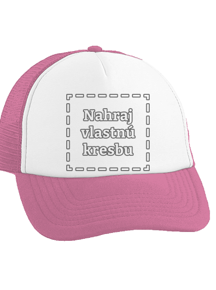 Detské kresby - Nahraj vlastnú šiltovka truckerka Fluorescent Pink cap