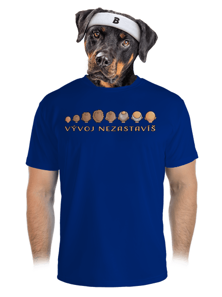 Vývoj nezastavíš pánske športové tričko Royal Blue Mal