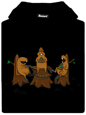 Pizza bobrov detská mikina klokanka Black