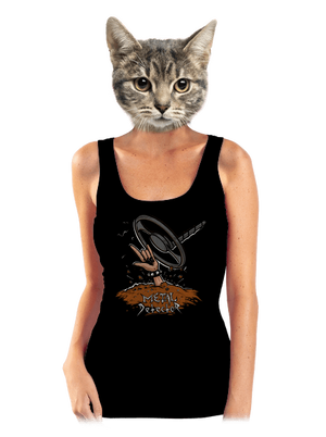 Metal detector dámske tielko klasické Black