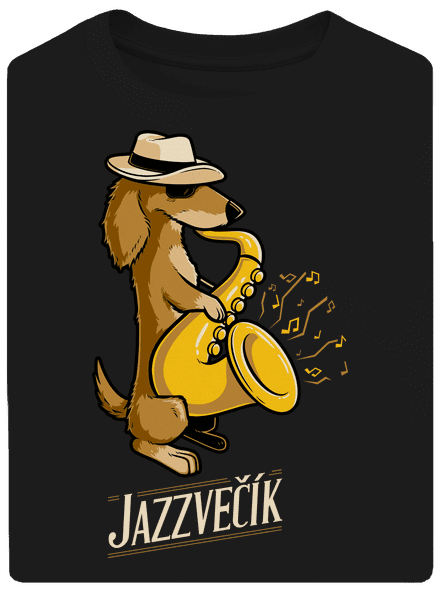 Jazzvečík unisex tričko oversized Black