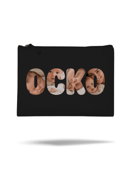 Nápis ocko z vlastných fotiek taštička Black