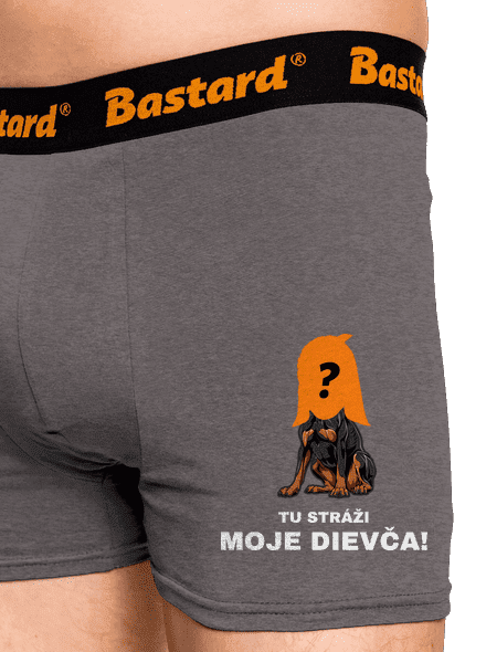 Tu strážim ja boxerky Gray Melange