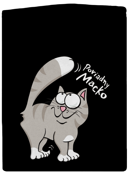 Macko a Micka pánska mikina na zips Black