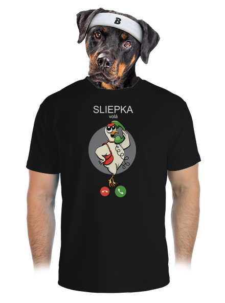 Sliepka volá pánske športové tričko Black