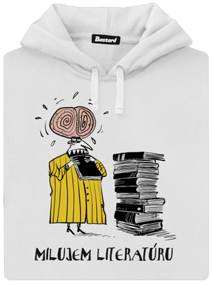 Milujem literatúru dámska mikina klokanka White