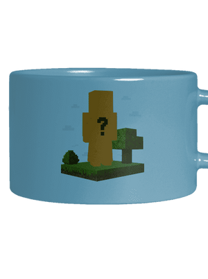 Minecraft z vlastnej fotky hrnček makronka Blue Macaron