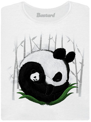 Dve spiace pandy dámske tričko s lemom White
