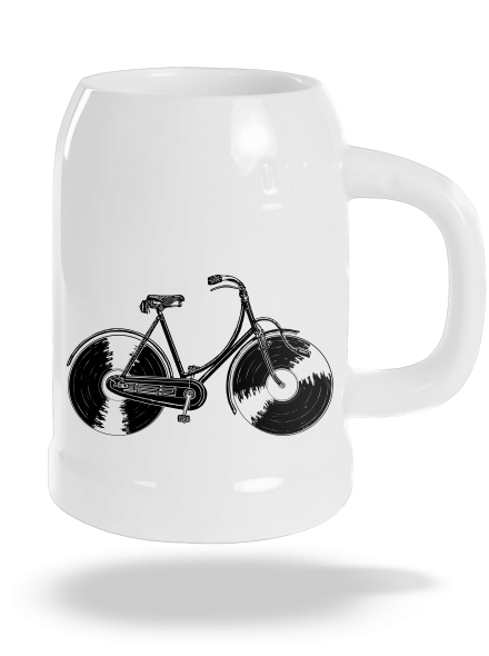 Gramofónový bicykel polliter White
