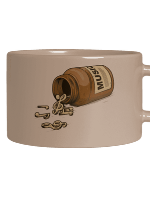 Music Pills hrnček makronka Brown Macaron